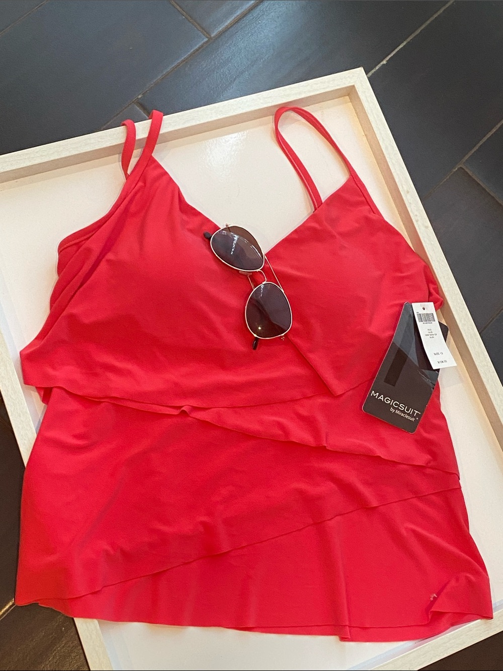 MiracleSuit  Tankini Swim Top NWT size 12